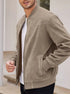 Solorfit | Men's Lightweight Retro Zip-Up Jacket – Solid Color, Baseball Collar, Machine Washable, Casual Style - Solorfit