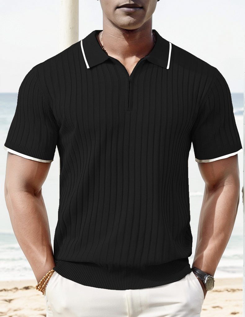 Aule Rib Knit Polo Shirt - Solorfit