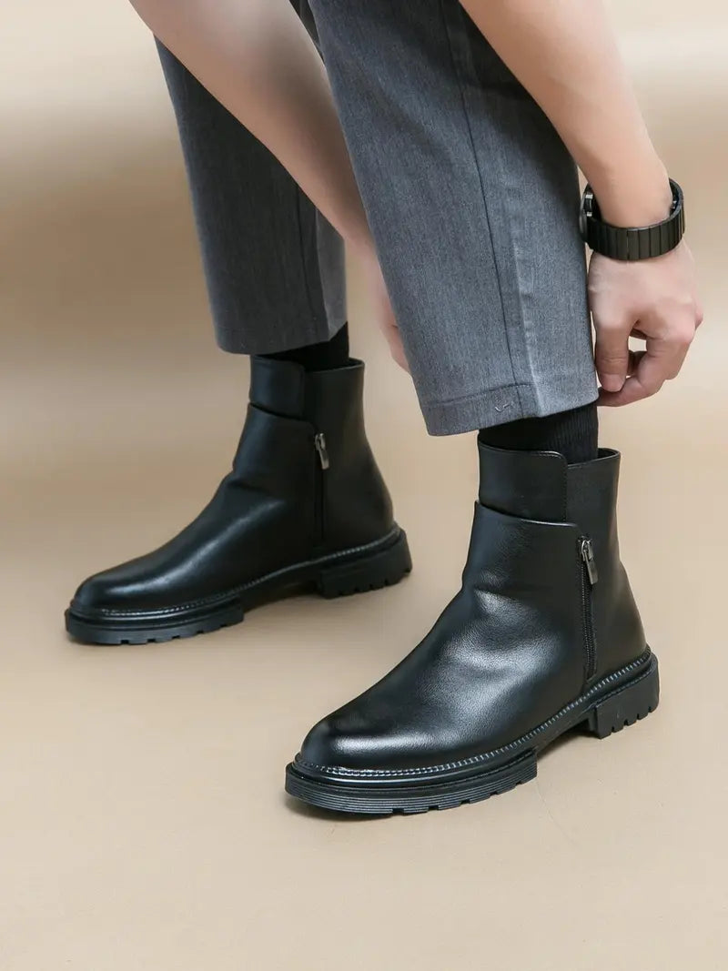 Men’s Ankle Boots Casual Slip On Work and Office Footwear