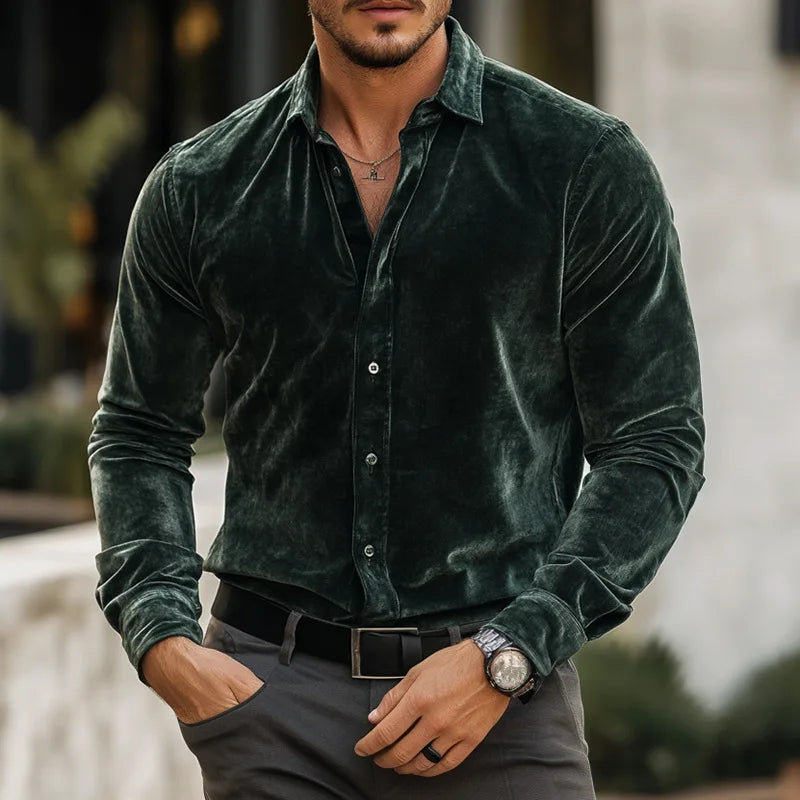 Vellano Men’s Button-Up Shirt – Clean Classic Design