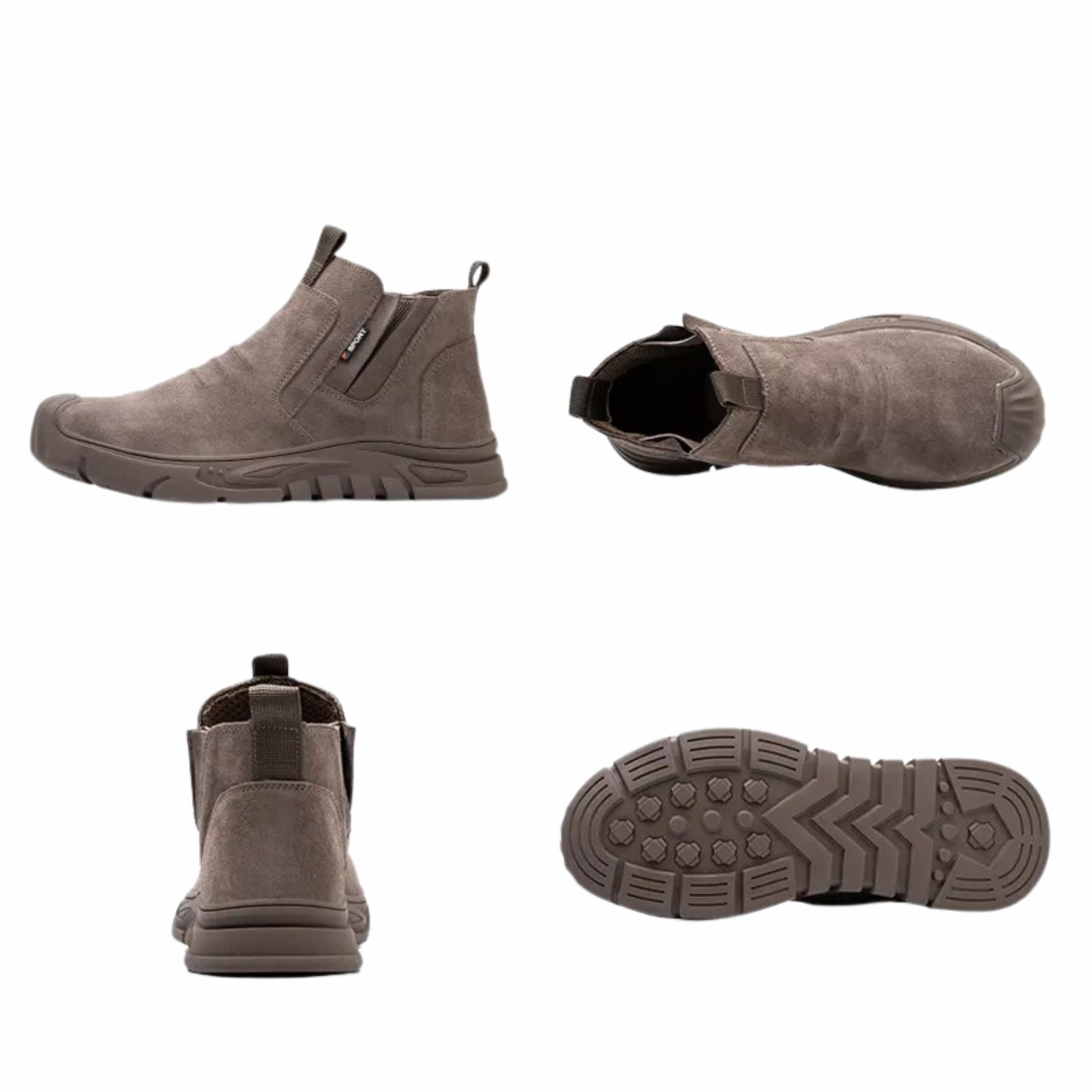 Men’s Steel Toe Work Boots – Durable Safety Boots with Slip-Resistant Sole - Solorfit