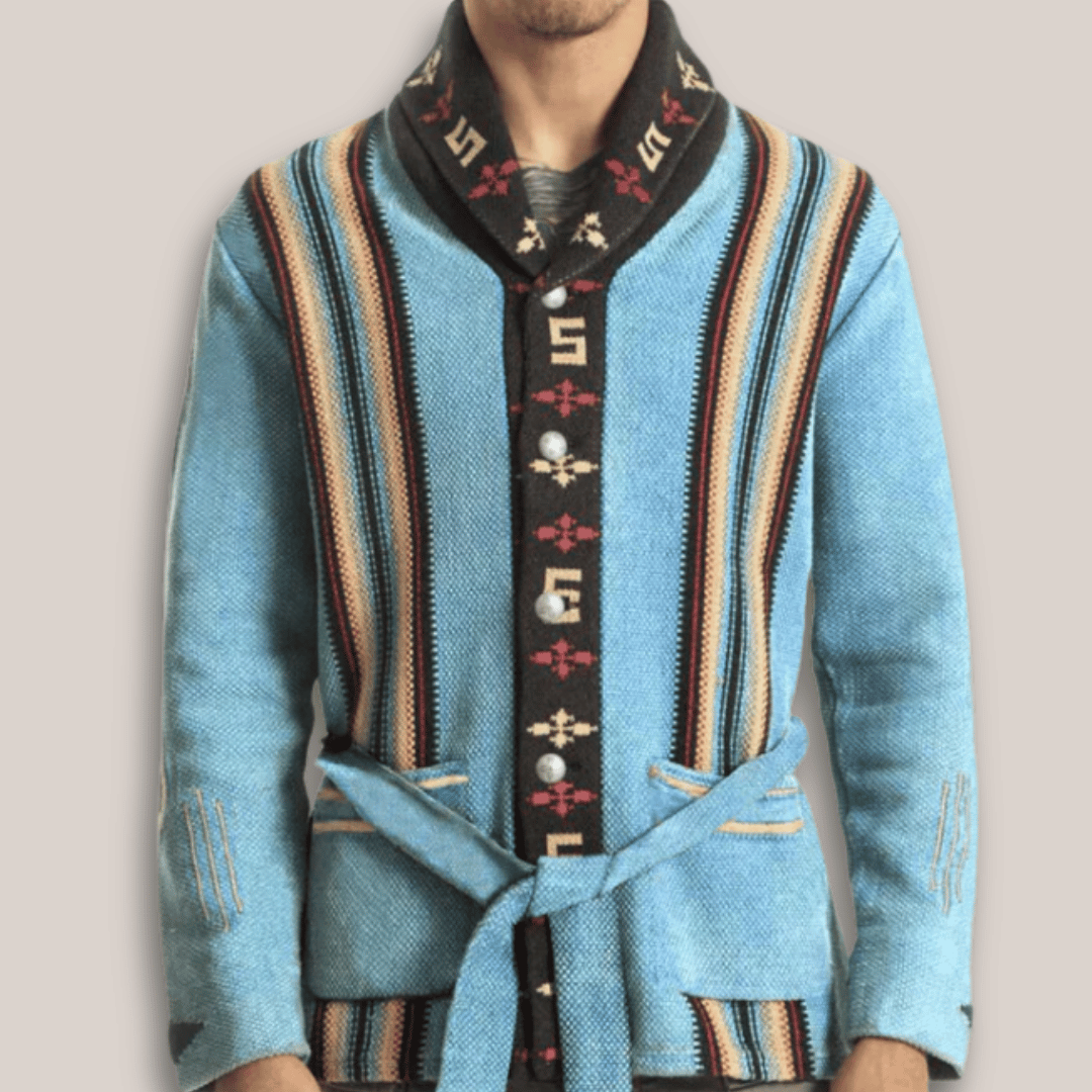 Rustler Men’s Heritage Wool Cardigan – Classic Button-Up Knit
