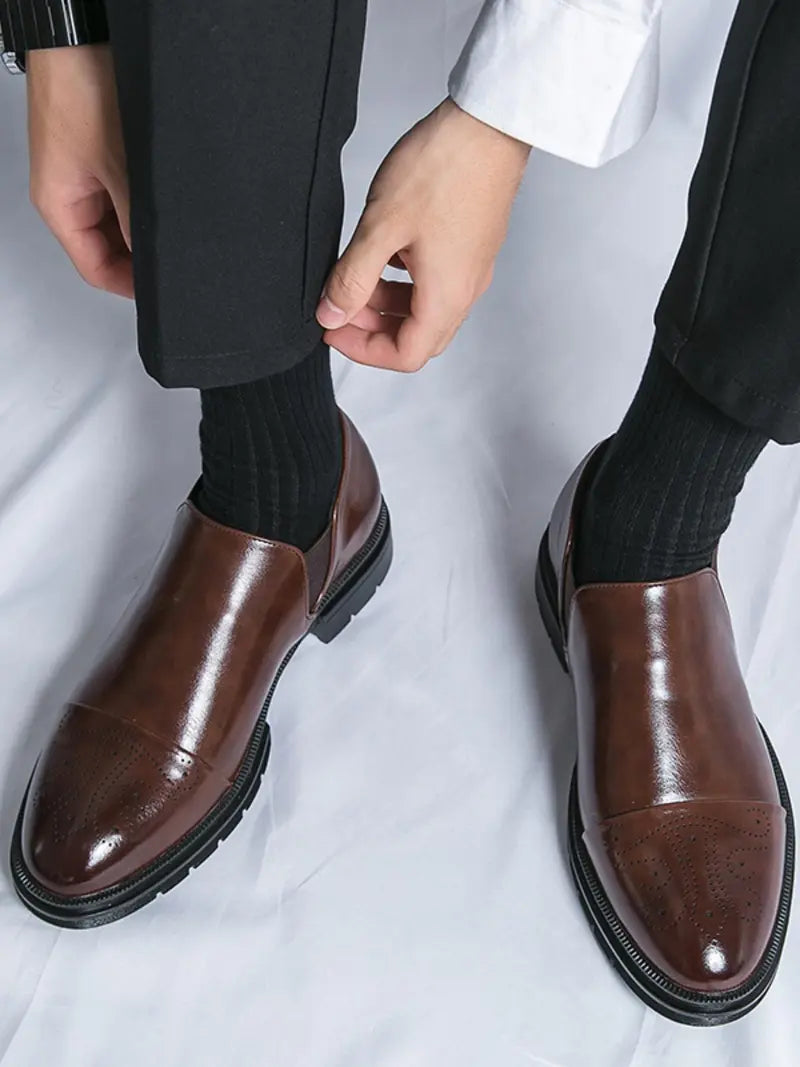 Men’s Slip On Dress Shoes Casual Formal Office Work Footwear