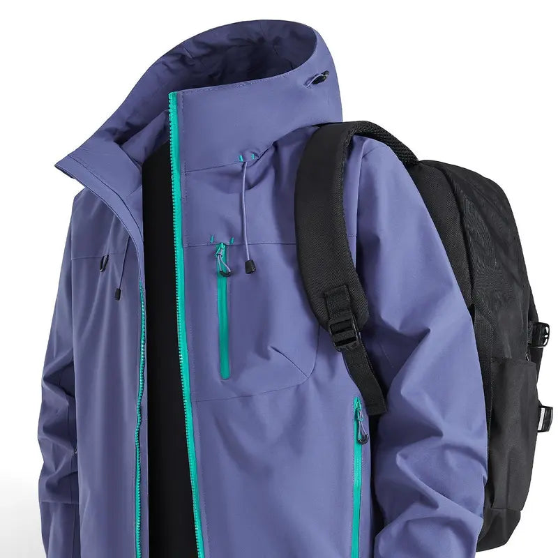 Men’s Hooded Outdoor Jacket Functional Zip Up Travel Jacket