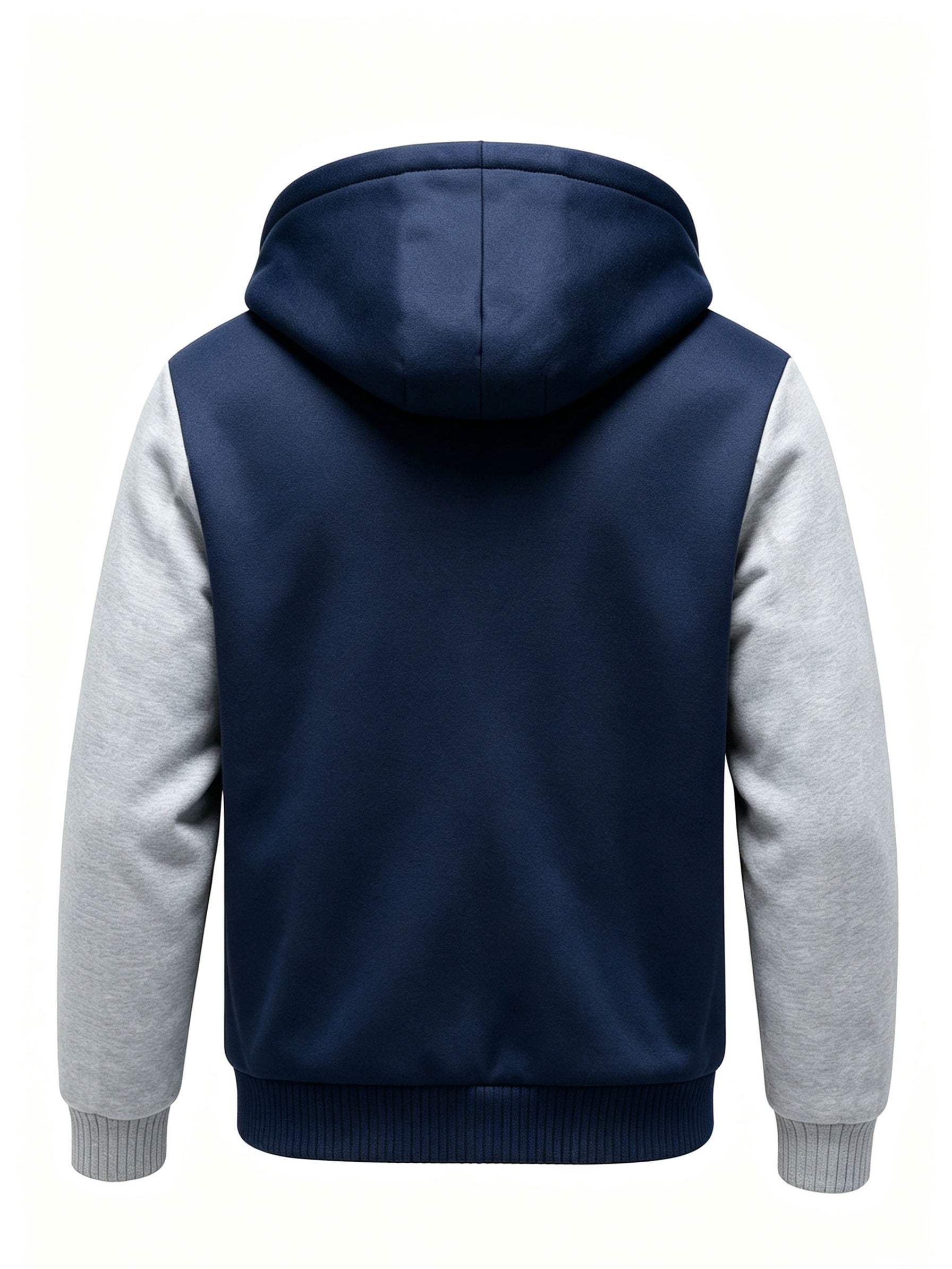 Men's Autumn Fleece Zip-Up Hoodie Cardigan with Warm Lined Design