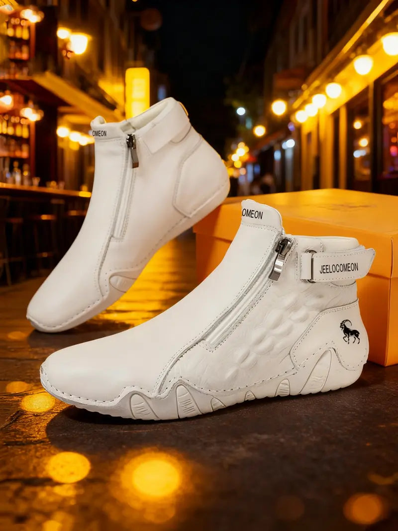 Men’s Ankle Boots Casual Zip Up Outdoor Streetwear Shoes