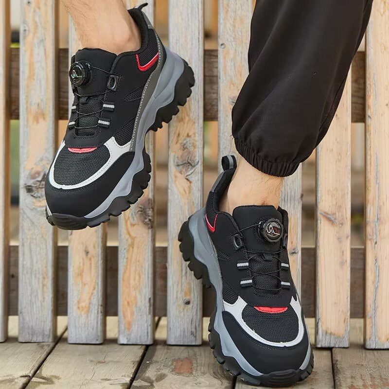 Men’s Steel Toe Safety Work Boots Puncture Resistant Protective Shoes