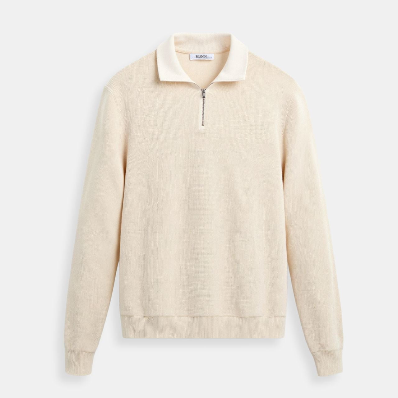 Old Money Classic Men Knitted Wool Zip Sweater