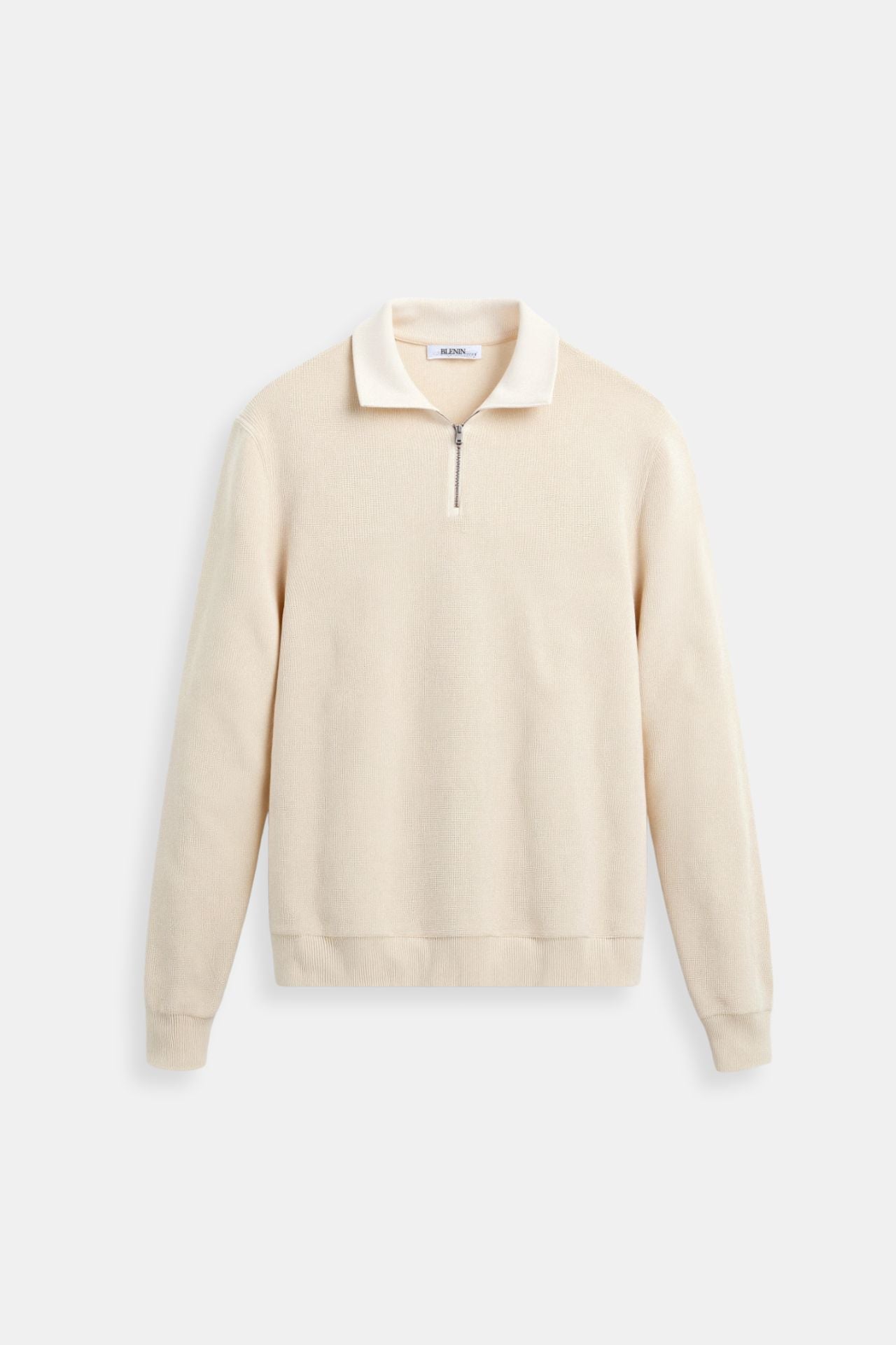 Old Money Classic Men Knitted Wool Zip Sweater