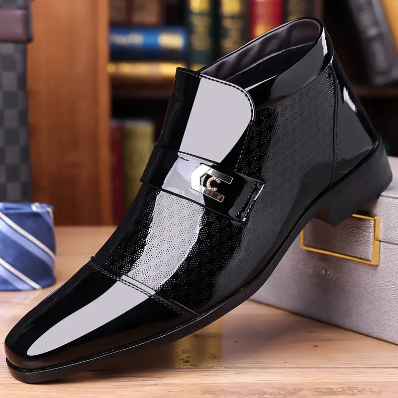 Men’s Dress Ankle Boots Slip On Formal Work and Office Shoes