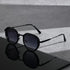 Solorfit | Unisex Polygonal Fashion Glasses – Black Frame with Teal-Tinted Lenses, Lightweight and Durable Eyewear - Solorfit