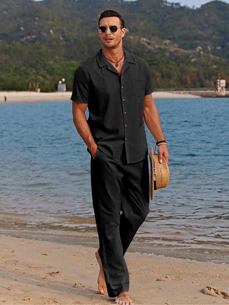 Casual Linen Style Beach Sets Summer - Solorfit
