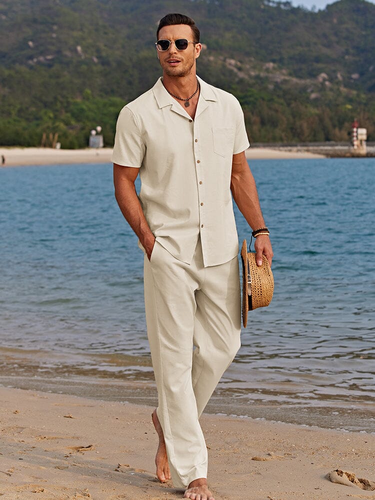 Casual Linen Style Beach Sets Summer - Solorfit