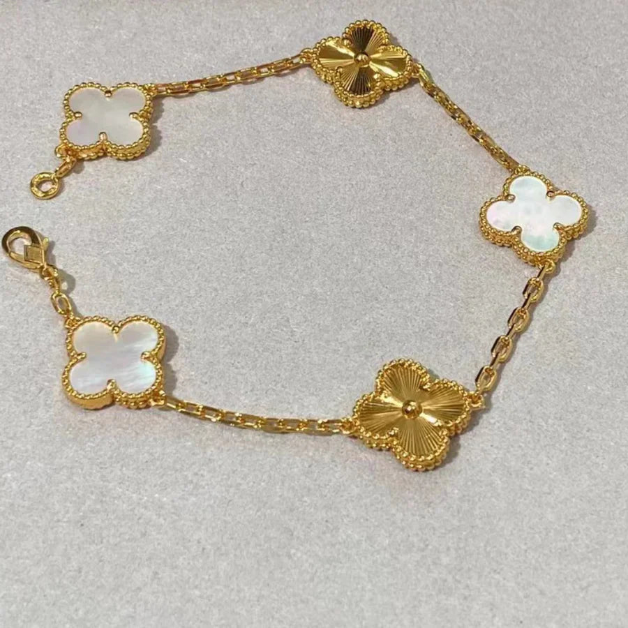 Abby - 18k Gold-Plated Clover Leaf Bracelet - Solorfit