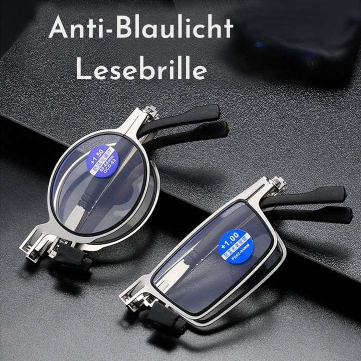 Ultra-Thin Folding Reading Glasses Portable Round Presbyopic Eyewear
