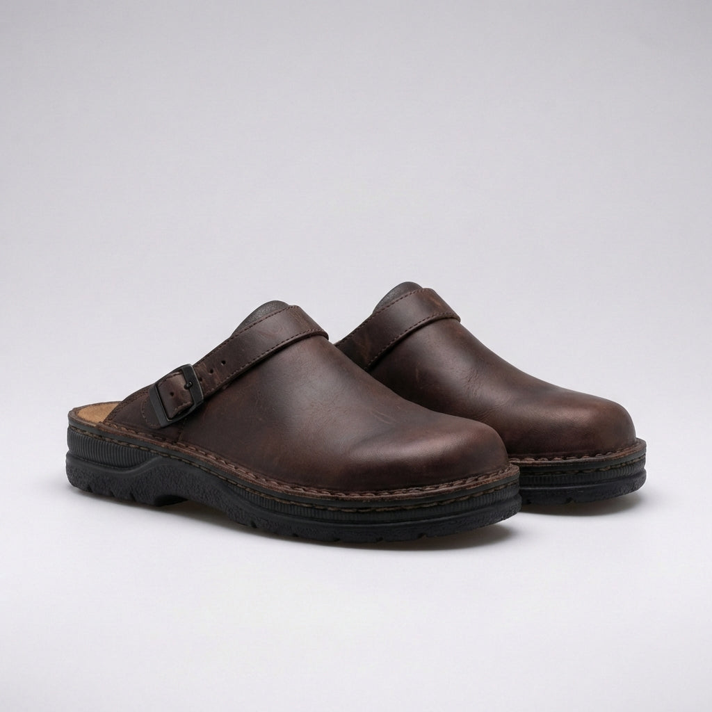 Slip-On Mule Orthopedic Cushion Clogs with Adjustable Buckle Strap