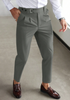 Solorfit | Men's Business Casual Solid Color Trousers – Slim Fit Formal Pants with Side Pockets for Work, Office & Daily Wear - Solorfit
