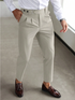 Solorfit | Men's Business Casual Solid Color Trousers – Slim Fit Formal Pants with Side Pockets for Work, Office & Daily Wear - Solorfit
