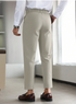 Solorfit | Men's Business Casual Solid Color Trousers – Slim Fit Formal Pants with Side Pockets for Work, Office & Daily Wear - Solorfit