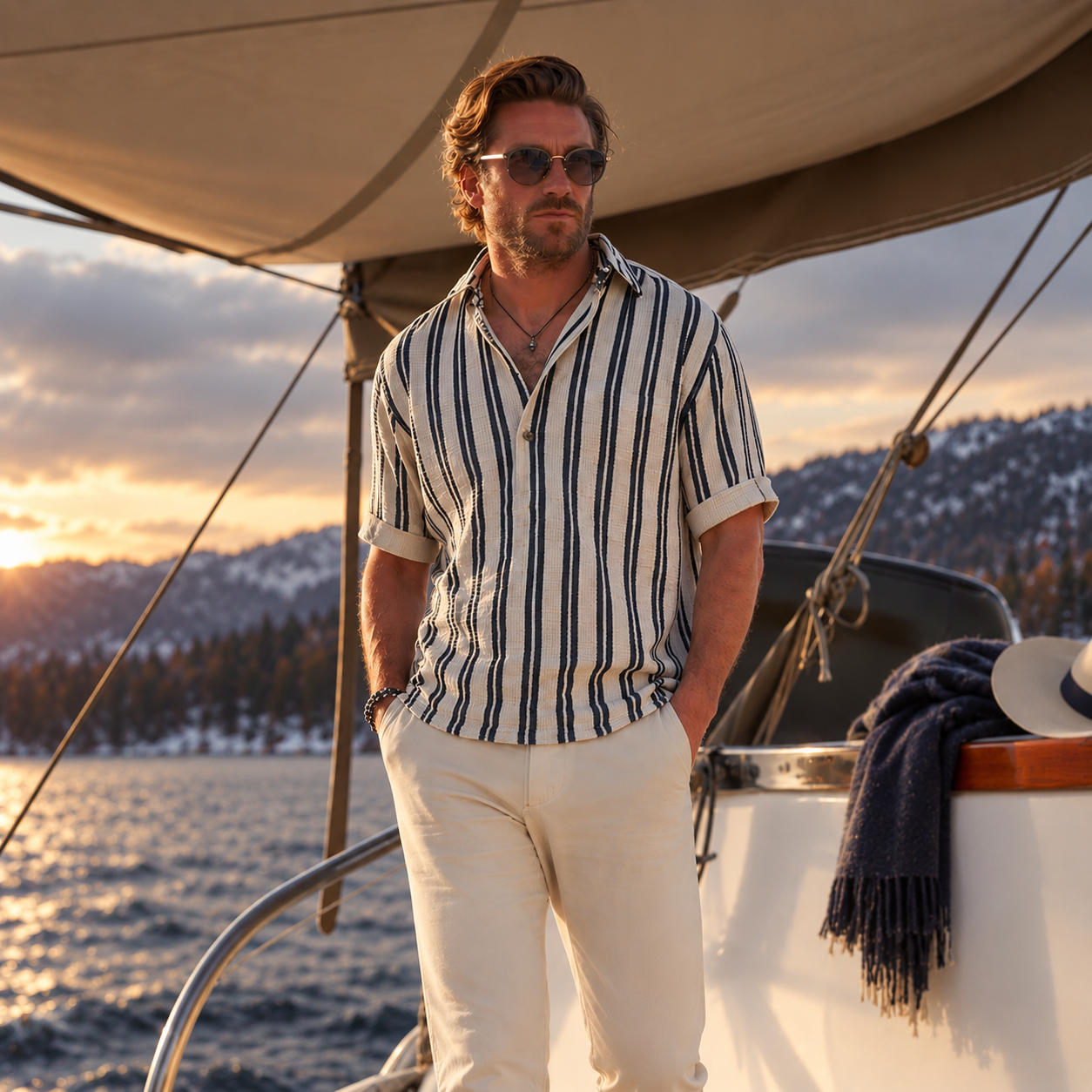 Levi - Old Money Men Classic Striped Breathable Shirt
