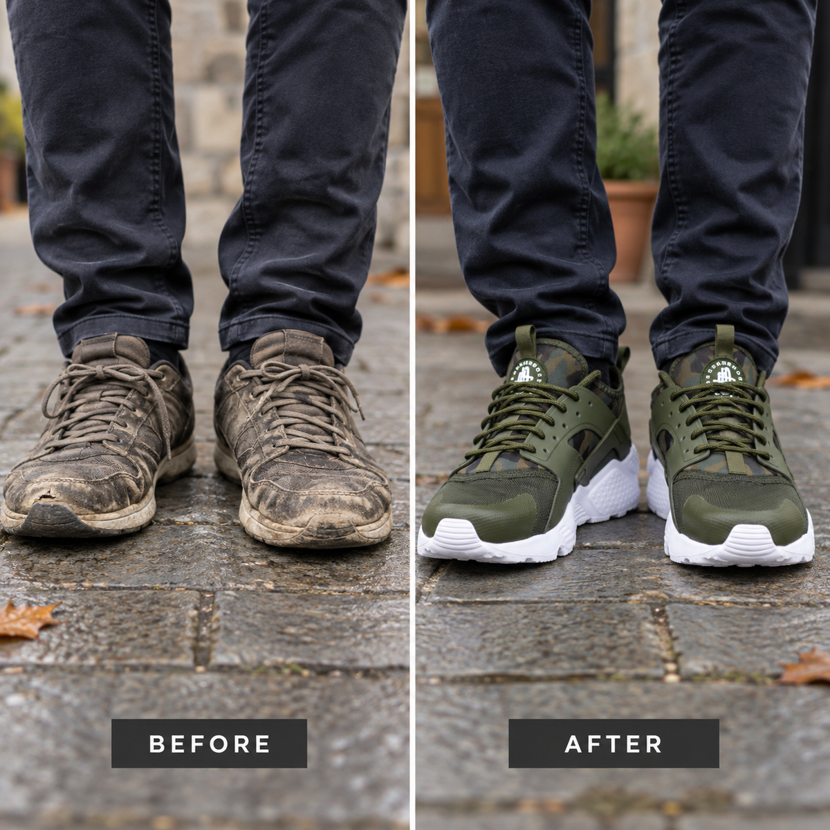 Men’s Low-Top Sneakers with Rounded Toe and Lace-Up Closure