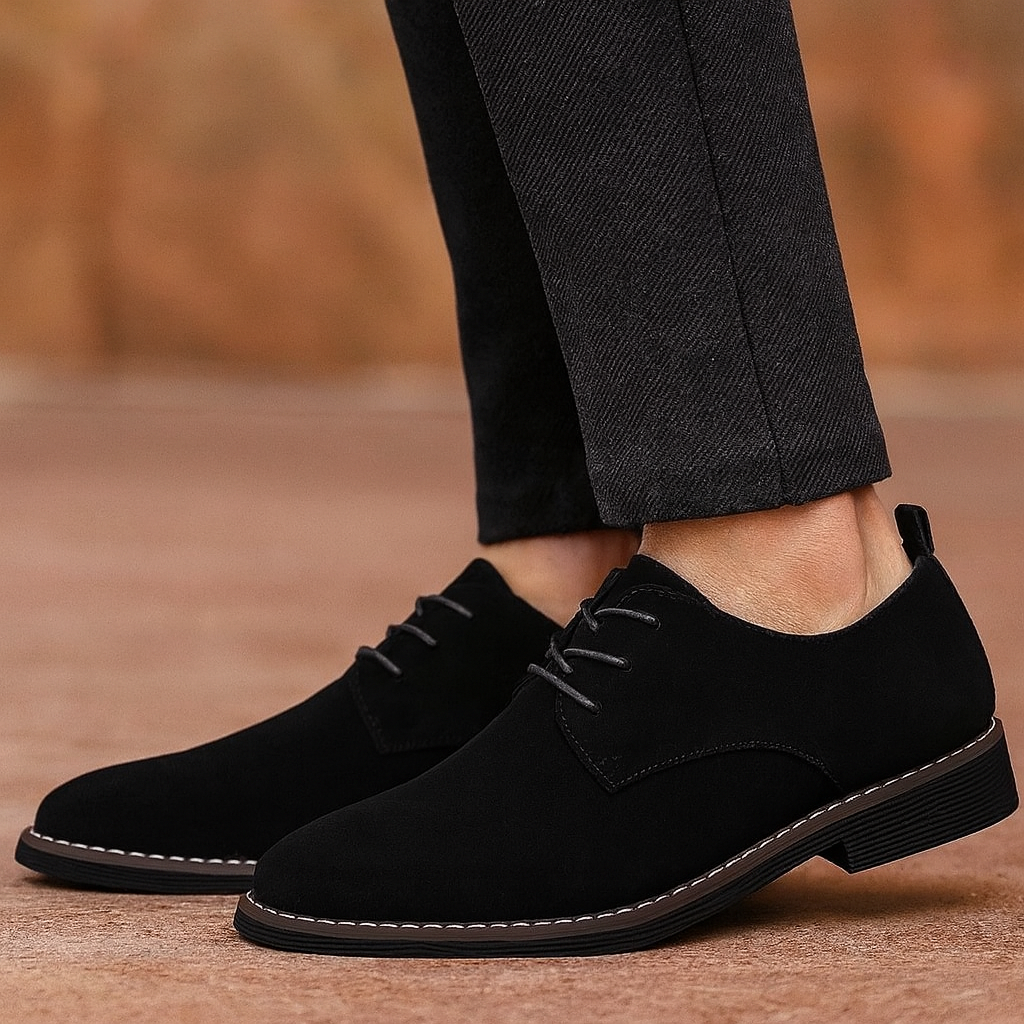 Elias - Elegant Autumn Suede Formal Oxford Shoes for Men - Solorfit