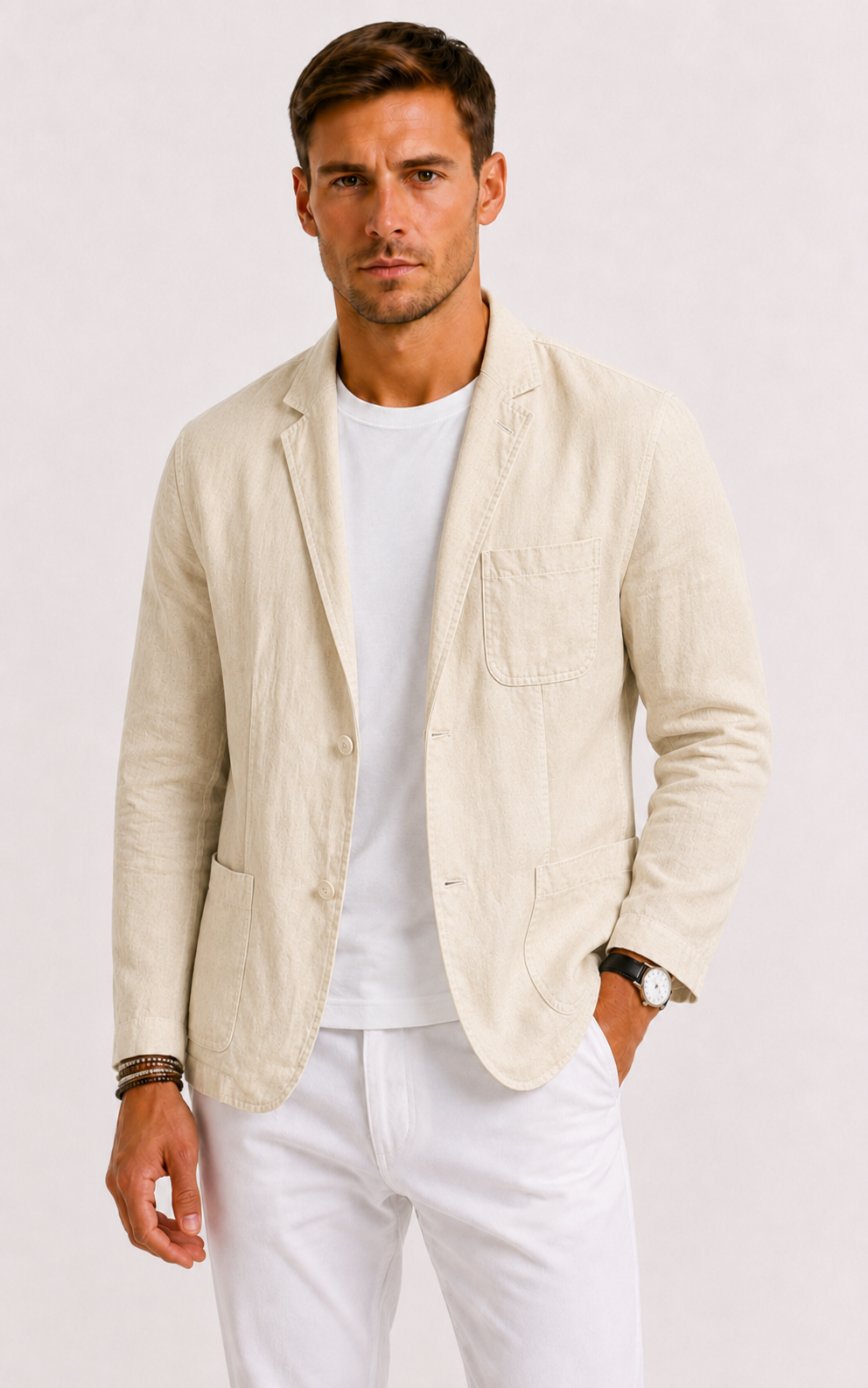Men’s Casual Blazer Lightweight Open Front Smart Casual Jacket