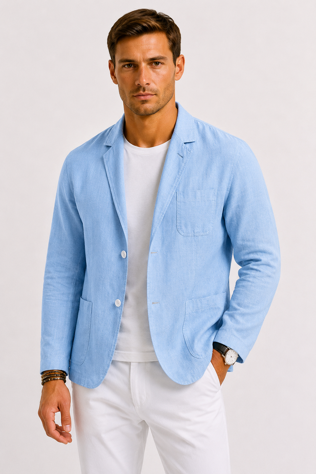 Men’s Casual Blazer Lightweight Open Front Smart Casual Jacket