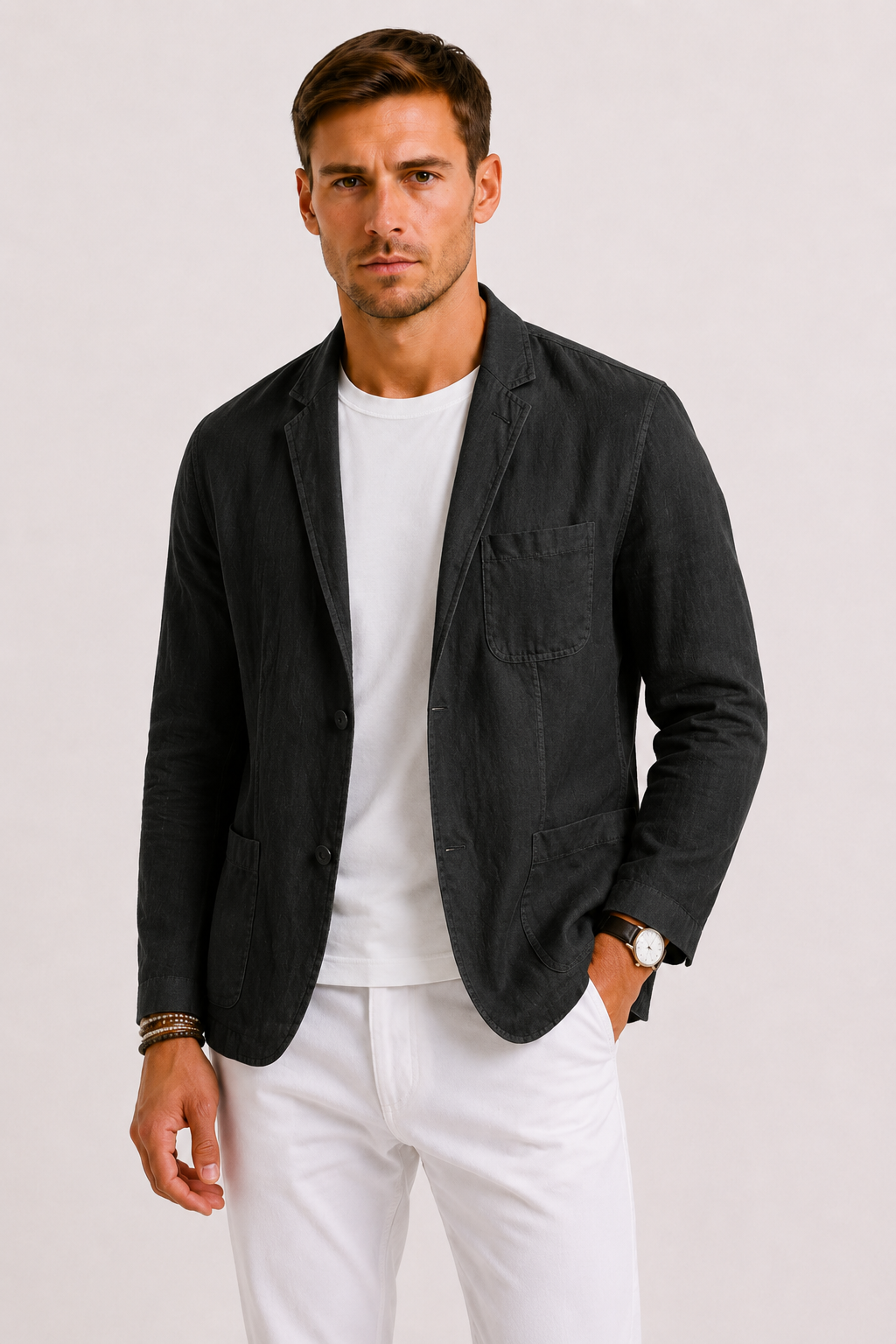 Men’s Casual Blazer Lightweight Open Front Smart Casual Jacket