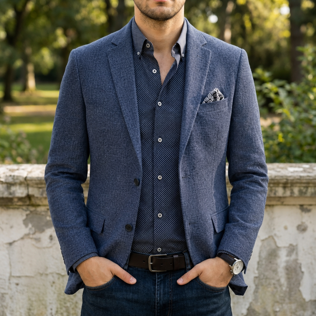 Men’s Casual Blazer Jacket Button Front Business Outerwear