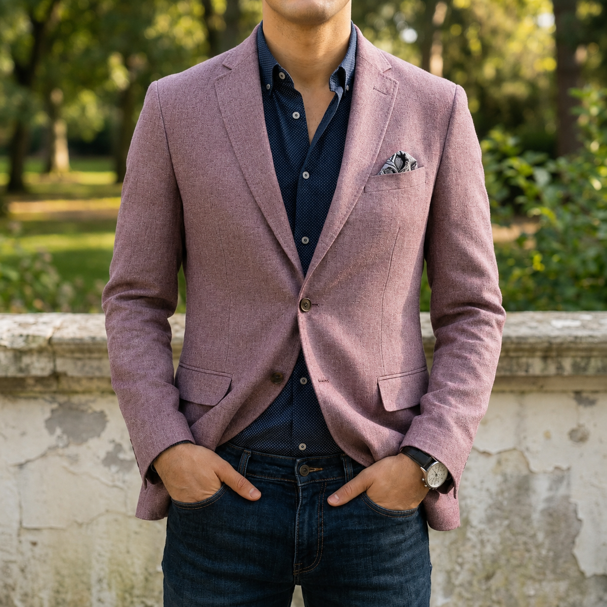 Men’s Casual Blazer Jacket Button Front Business Outerwear