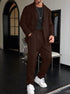 Nivaro | Men’s Solid Color Suit – Two-Piece Blazer and Trousers Set - Solorfit