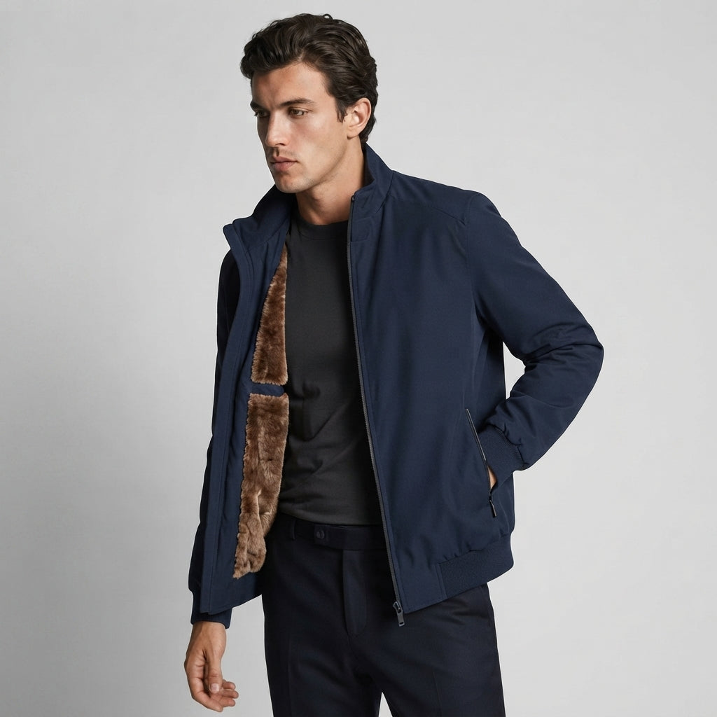 Men’s Casual Bomber Jacket Zip Up Lightweight Everyday Outerwear