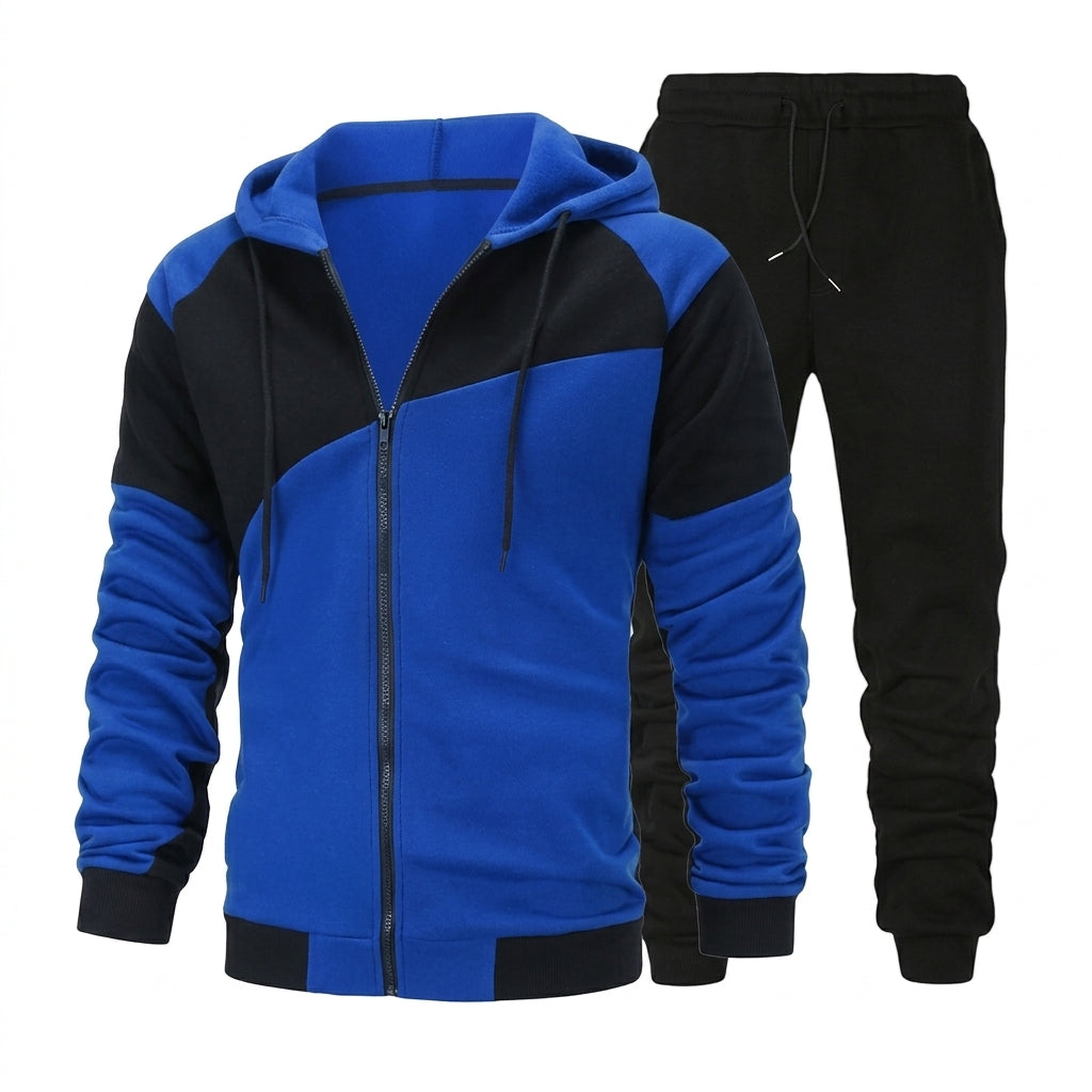 Men’s Hoodie Tracksuit Set Casual Zip Up Jacket Jogger Pants