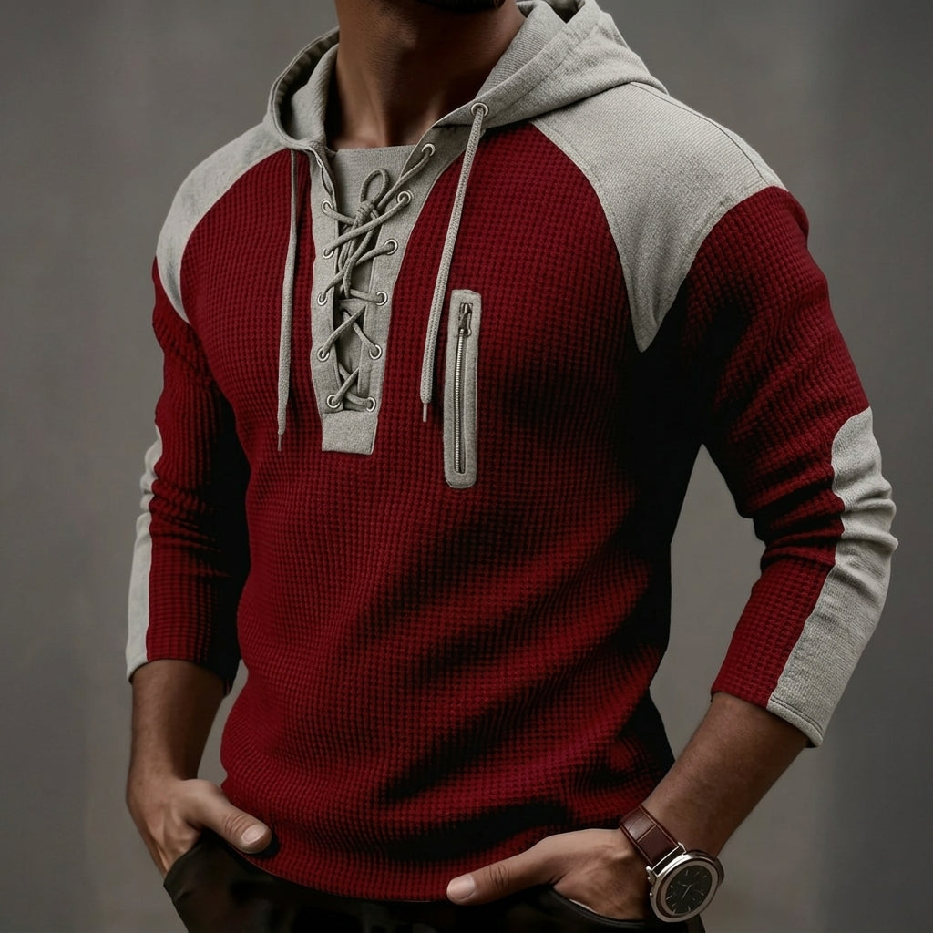 Men’s Hooded Sweater Casual Long Sleeve Pullover Top
