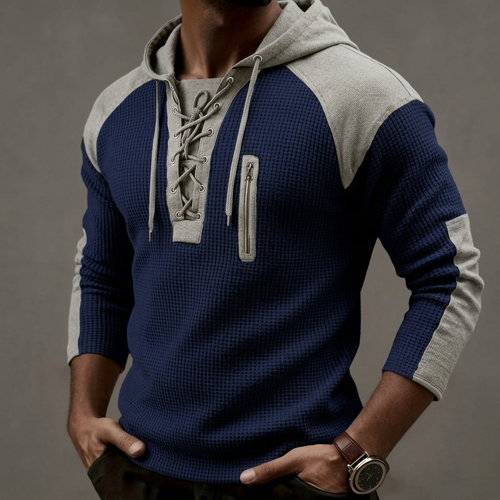 Men’s Hooded Sweater Casual Long Sleeve Pullover Top