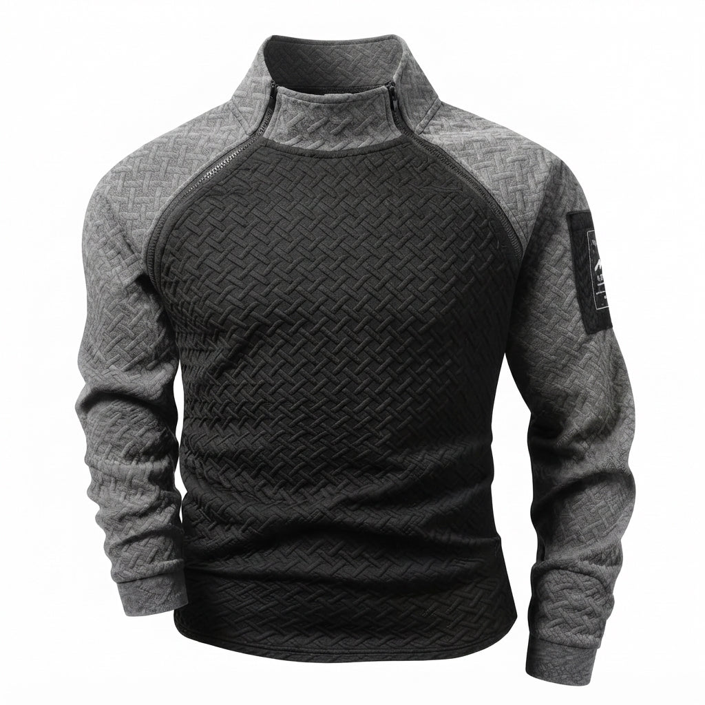 Men’s Mock Neck Sweater Casual Long Sleeve Pullover Top