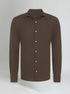 Essential Men Lightweight Linen Shirt - Deep Brown - Solorfit