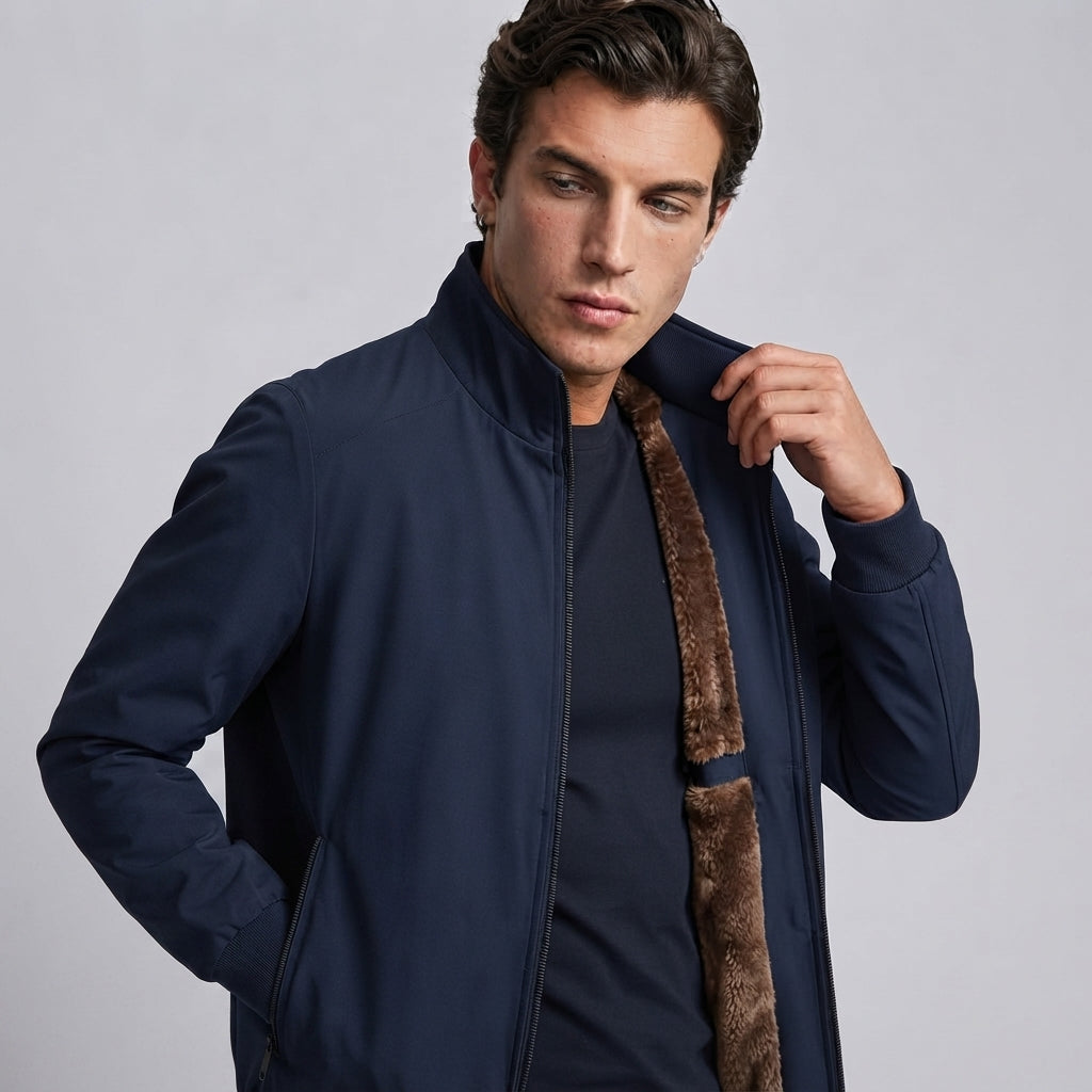 Men’s Casual Bomber Jacket Zip Up Lightweight Everyday Outerwear
