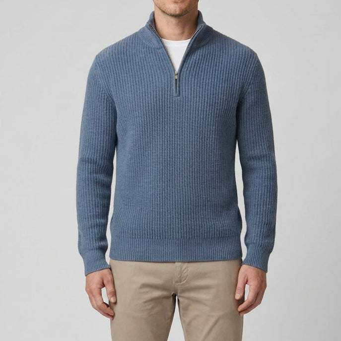 Men’s Half Zip Pullover Sweater Casual Long Sleeve Top