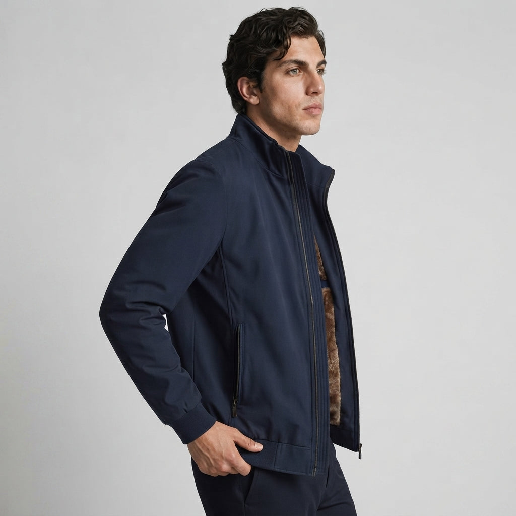 Men’s Casual Bomber Jacket Zip Up Lightweight Everyday Outerwear