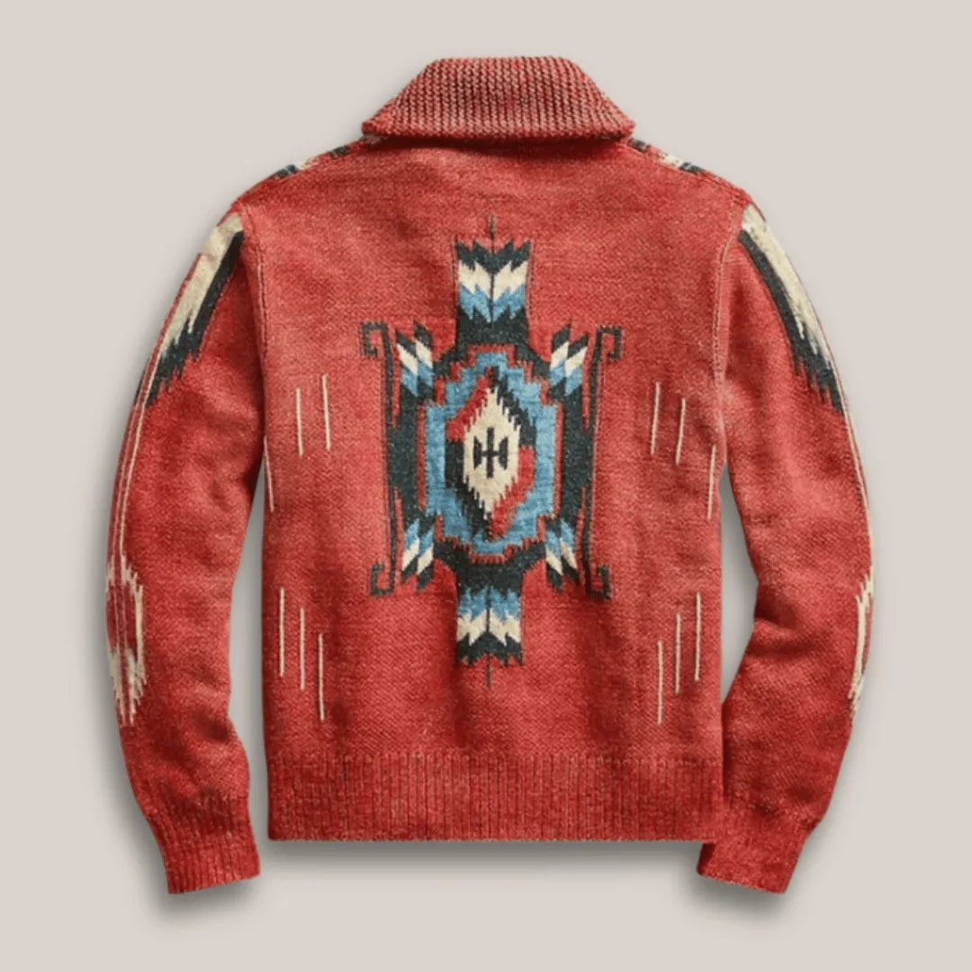 Frontier Weave Men Wool Cardigan - Solorfit