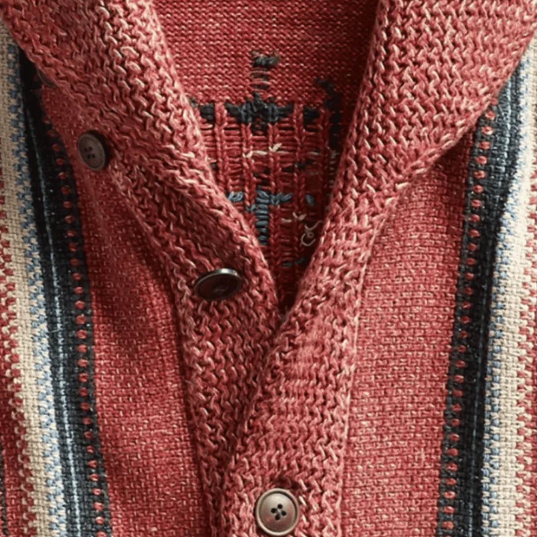 Frontier Weave Men Wool Cardigan - Solorfit