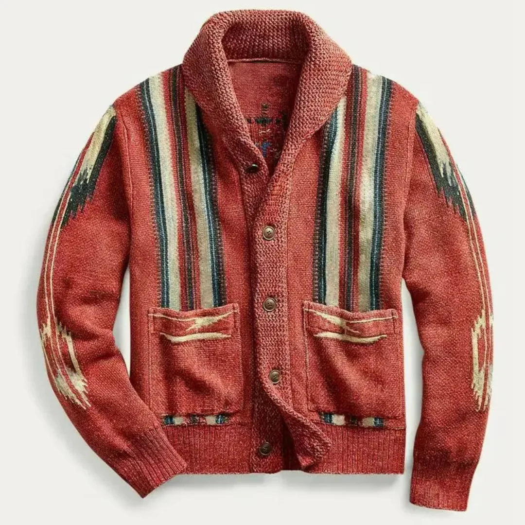 Frontier Weave Men Wool Cardigan - Solorfit