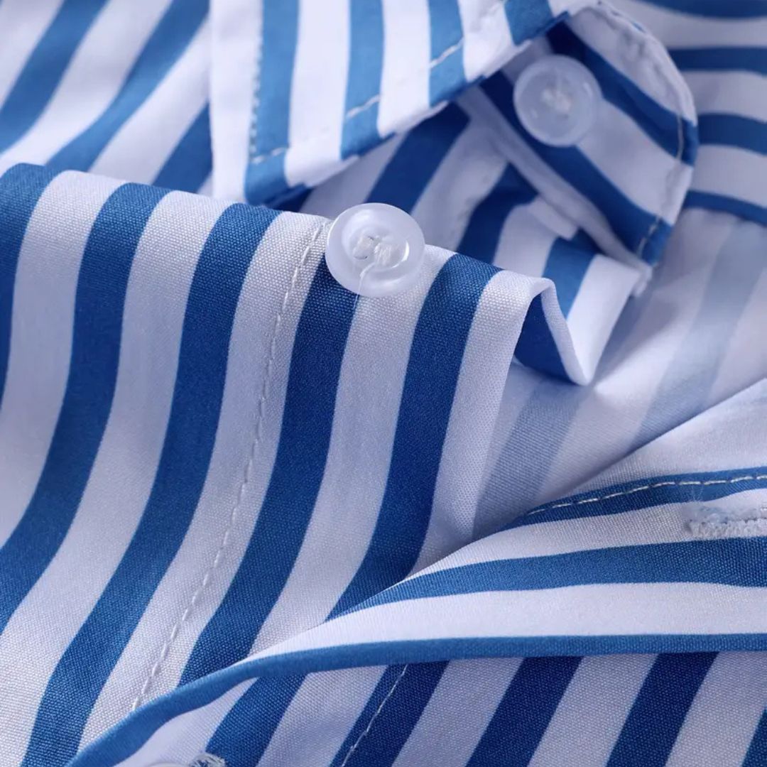 Napoli Classic Striped Men Breathable Shirt Blouse