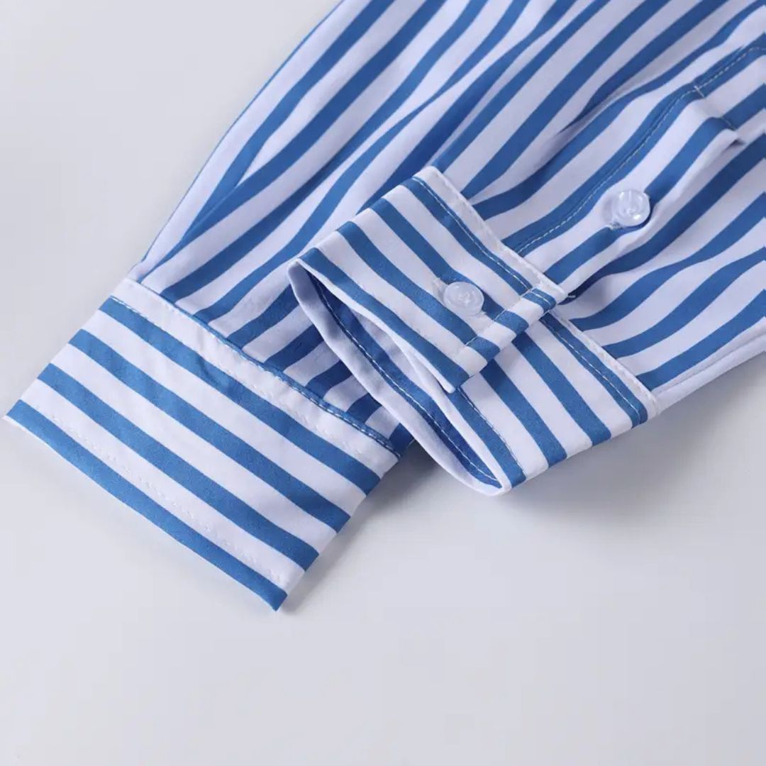 Napoli Classic Striped Men Breathable Shirt Blouse