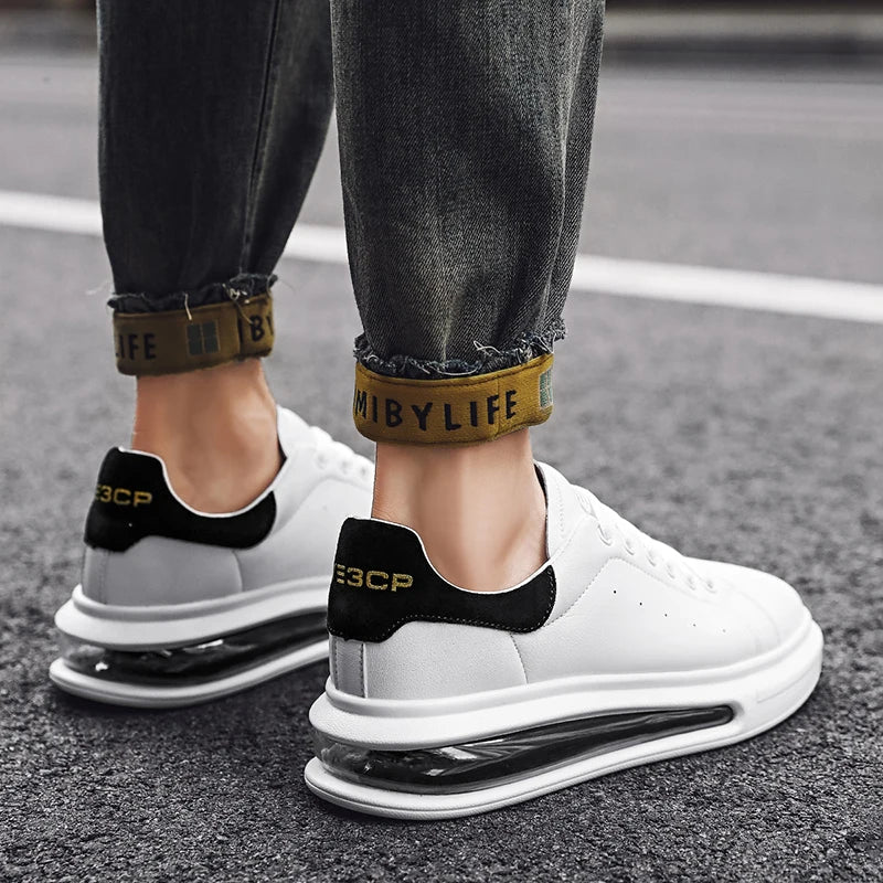 Men’s Sneakers Lightweight Casual Walking Shoes Air Cushion Lace Up Trainers