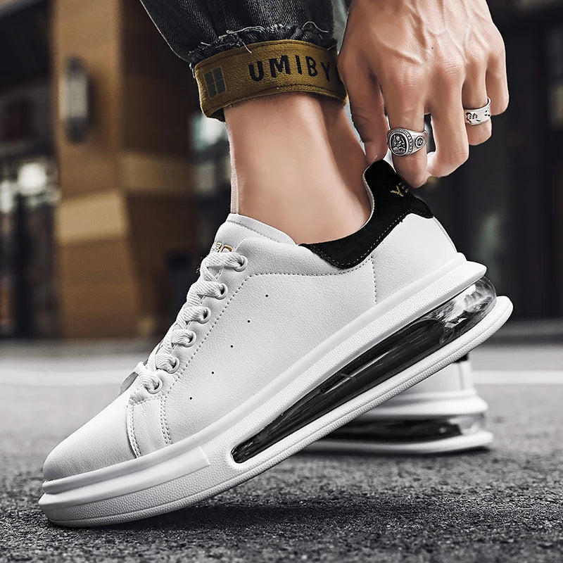Men’s Sneakers Lightweight Casual Walking Shoes Air Cushion Lace Up Trainers