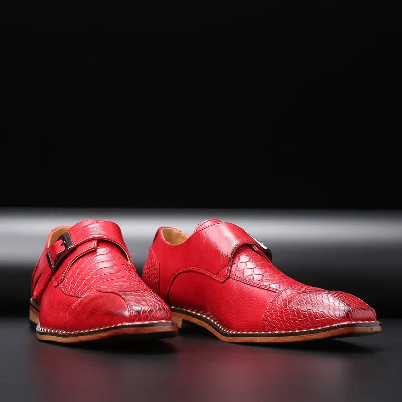 Men’s Dress Shoes Slip On Formal Business Wedding Loafers with Buckle