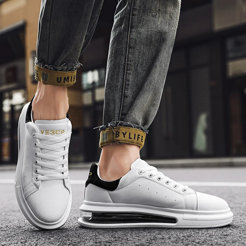 Men’s Sneakers Lightweight Casual Walking Shoes Air Cushion Lace Up Trainers